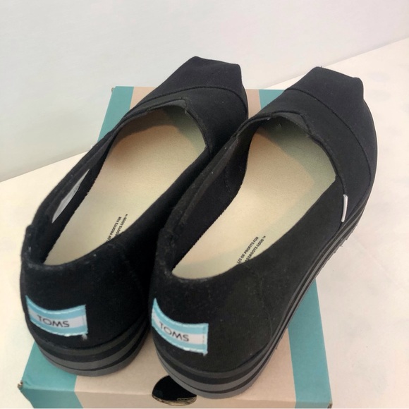 Toms Black Alp Midform Canvas Shoes - Picture 8 of 16